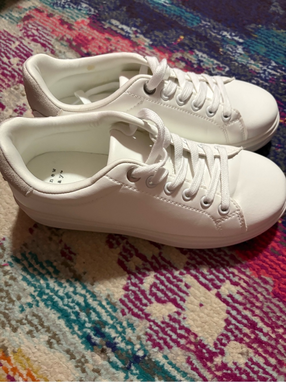 a new day White Low-Top Platform Sneakers